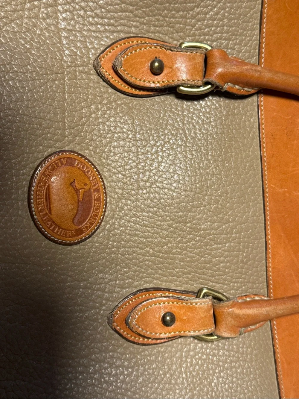 Vintage Dooney & Bourke All Weather Leather Handbag Tote Purse